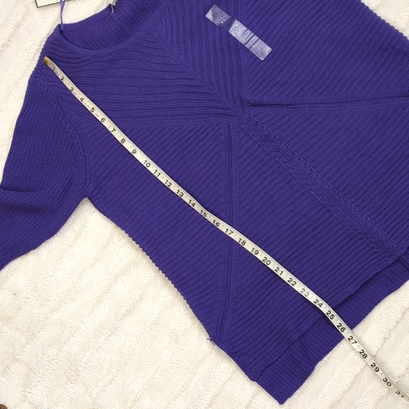 Dana Buchman Royal Purple Mixed Stitch Sweater - Picture 14 of 17
